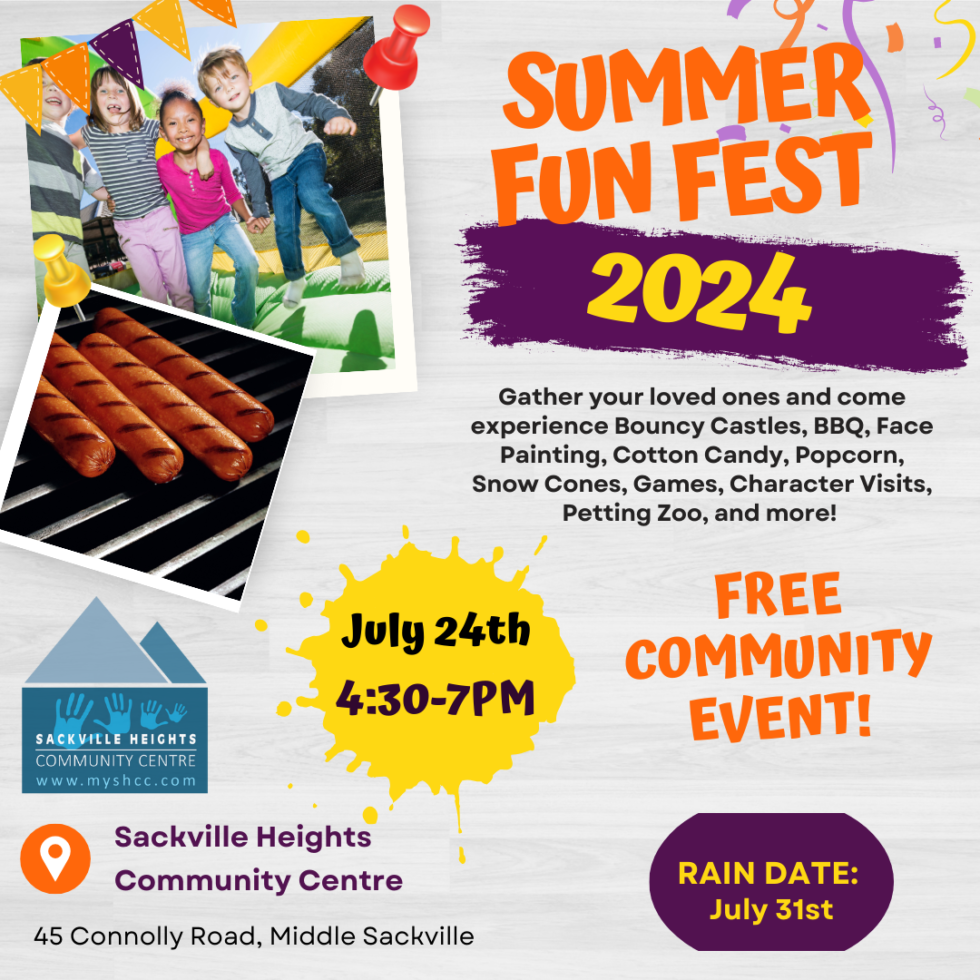 Summer Fun Fest | SACKVILLE HEIGHTS COMMUNITY CENTRE